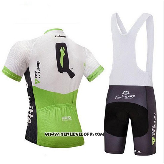 2018 Maillot Ciclismo Dimension Data Blanc et Vert Manches Courtes et Cuissard